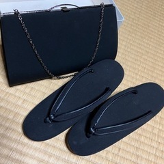 取引交渉中草履　バック　喪服用
