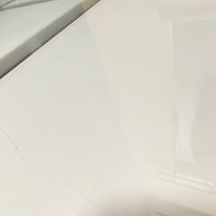 ダイニングテーブル ガラステーブル 白 デスク 4~6人用 の画像