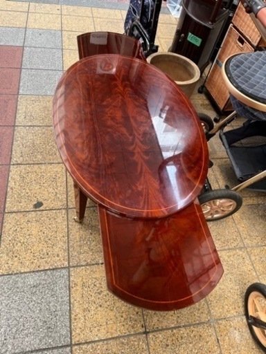 ベイカーファニチャー フェデラル マホガニー オーバル コーヒーテーブル 伸縮可能