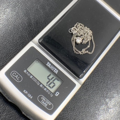 pt850 pt900 ダイヤモンド　ネックレス　4.6g 0.532ct 鑑定書