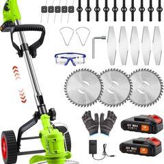 ✨新品✨草刈り機 充電式 21v 大容量バッテリー2個付き 多機...