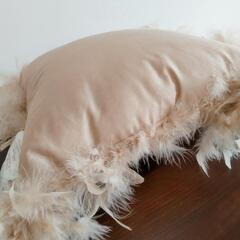 ZARA HOME  フェザークッション ゴールドの画像