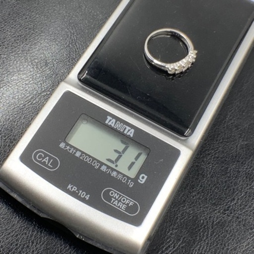 K18WG ダイヤモンド　リング　3.1g 0.5ct