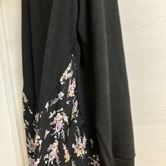 ワンピース 大きいサイズ レディース 長袖 黒 春 秋の画像