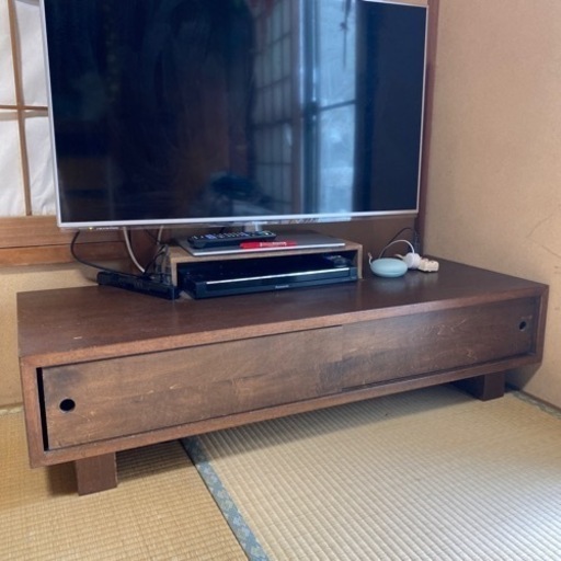 7/26処分します　レトロ　木製　テレビ台