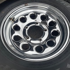 ジムニー シエラ純正 メッキスチールホイール グラントレック タイヤバリ山の画像