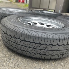 ジムニー シエラ純正 メッキスチールホイール グラントレック タイヤバリ山の画像