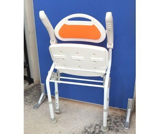 楽々健 シャワーチェア 楽浴デラックス RK-05006 肘付き オレンジ色 折りたたみ ☆ 札幌市 北区 屯田
