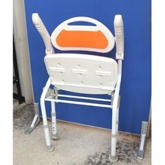 楽々健 シャワーチェア 楽浴デラックス RK-05006 肘付き オレンジ色 折りたたみ ☆ 札幌市 北区 屯田 の画像