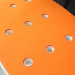 楽々健 シャワーチェア 楽浴デラックス RK-05006 肘付き オレンジ色 折りたたみ ☆ 札幌市 北区 屯田 の画像