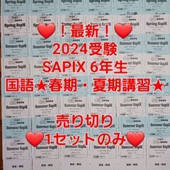 【★最新★2024受験】Sapix6年2023年度版 国語 春期...