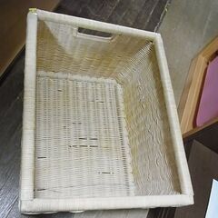 籐カゴ　ラタンバスケット　洗濯かご　収納ボックス　収納箱　の画像