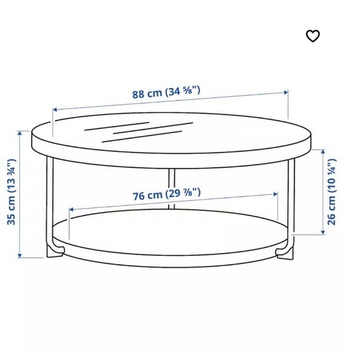 値下げ⤵️福岡・北九州市限定 IKEA センターテーブル リアトルプ 配送込