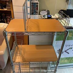 🔥🔥送料無料・設置無料有り🔥🔥スチールラック 天板木目 中古収納家具の画像