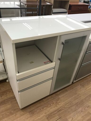 ★ジモティ割あり★ ニトリ レンジ台 ホワイト H101×W88×D51 クリーニング済み KJ5640