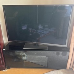 ハイビジョンプラズマテレビとテレビ台