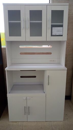 ★ジモティ割あり★ 株式会社ホームテイスト レンジボード 白 H180×D41×W90.5 クリーニング済み TJ7409