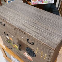 浅草 箱長 片開きタンス 桐 鍵付 桐木目込み細工 家具