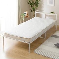 ニトリ パイプベッド シングル 白の画像