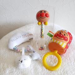 アンパンマン ジェラピケ ガラガラ3点セット 布タイプ