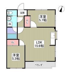 💙フリーレント1ヶ月！敷礼０！《2LDK》千葉市♦都賀駅徒歩6分...