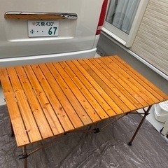 ナチュラルウッドロールテーブルの中古が安い！激安で譲ります