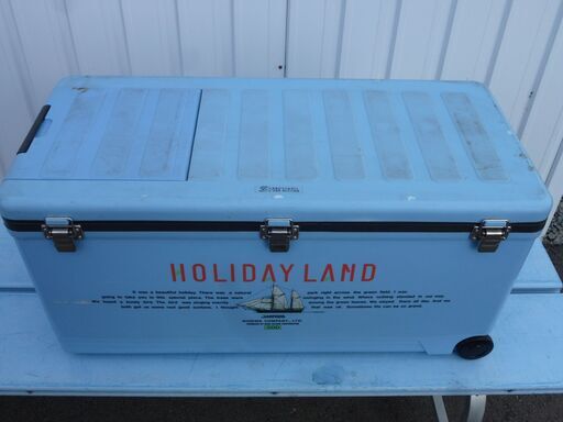 キャスター付き大型クーラーボックス HOLIDAY LAND （シンワ製／５０リットル？）
