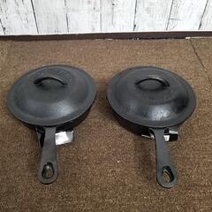 CAPTAIN STAG蓋付きスキレット16cm　2ｾｯﾄの画像