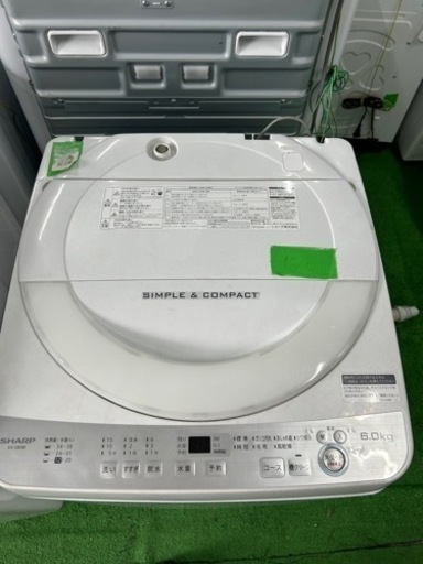 早い者勝ち大セール‼️‼️＋ご来店時、ガン×2お値引き‼️SHARP(シャープ) 2017年製 6.0kg 洗濯機