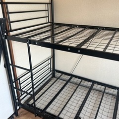 【お話し合い中】2段ベット  パイプフレーム  黒の画像