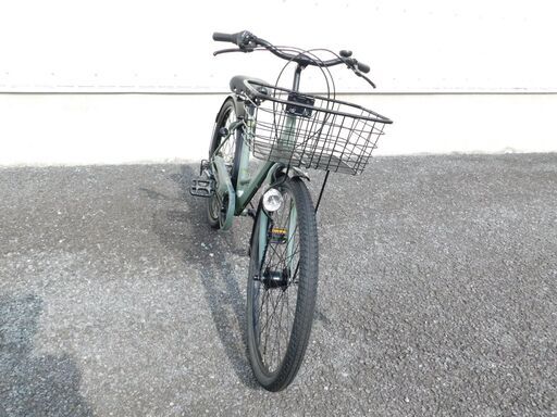中古自転車多数販売中!　安い自転車は大丈夫？という方　是非ご来店ください!　シティサイクル　27インチ　マットカーキ　オートライト　サドルの状態は極めて良好!　売れてます!　外観状態全体的に良好!　m34