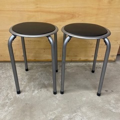 丸椅子 丸イス パイプ椅子 中古品 二脚