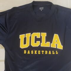値下げ  チャンピオン製半袖　練習着　メンズＭ　紺色 (ＵＣＬＡ ロゴマーク有り)の画像