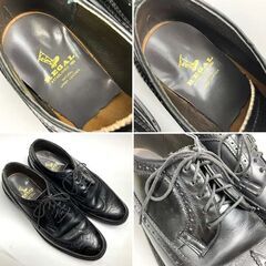 【中古品】リーガル REGAL ウイングチップ ドレスシューズ 676 サイズ26EE 5ホール ブラック 靴の画像