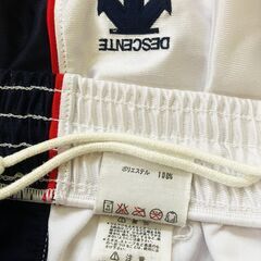 商談中　値下げ　デサント製バスケット用メンズパンツ　ホワイト色　サイズ Ｌの画像
