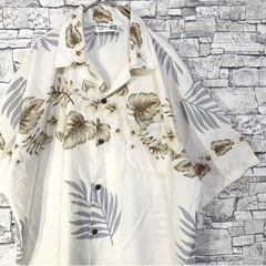 Makani Hawaii マカニ 半袖アロハシャツ 開襟ポリシ...