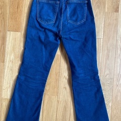 ZARA レディース スキニーフレア クロップド デニム38 ザラ デニムの画像