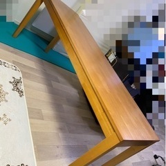 【引き取りに来れる方】ウッド調の長机【横幅180センチ】の画像