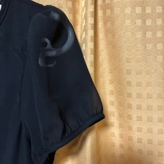 レディース　袖シースルー　リボンブラックフォーマル　158センチ、ウェスト61センチ　7号の画像