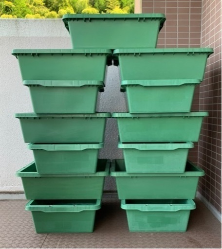 【日本製】メダカ 水槽 ケース 飼育 容器  プラ舟 トロ舟 プラ箱 13個セット