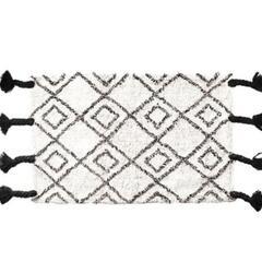 【新品未使用】コットンラグ、玄関ラグ、キッチンラグ　50cm×80cmの画像