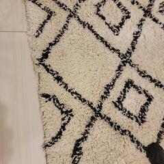 【新品未使用】コットンラグ、玄関ラグ、キッチンラグ　50cm×80cmの画像