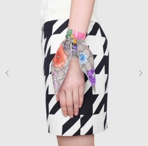 GUCCI グッチ ツイリースカーフ フローラ ツイリーネックボウ GG