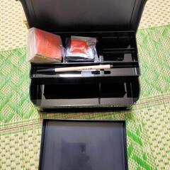 漆器風収納ケースセット　冠婚葬祭時必要品収納ケース　文箱　スタンプ　筆　の画像