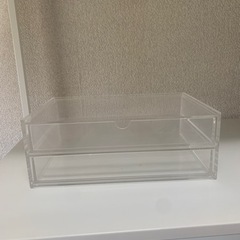 無印　重なるアクリルケース2段
