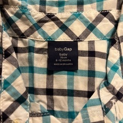baby GAP 男の子　サイズ70　ギンガムシャツの画像