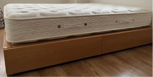 【7月末まで】シモンズマットレス＋無印良品ベッド ダブルサイズ