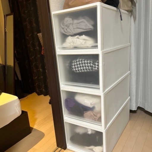 ホワイトボックス　奥行き広め　四つ合体式