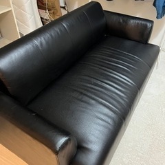 IKEA 黒レザーのソファ 決まりました