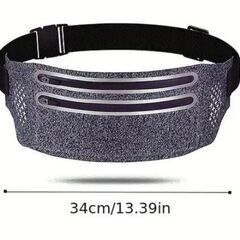 【新品未使用】防水ウェストバック　ランニング　ヨガ　フィットネス　ダブルジッパーの画像